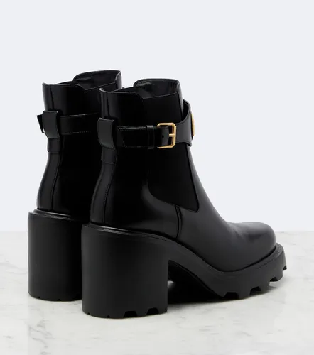 Botines Beatle de piel con VLogo - Valentino Garavani - Modalova