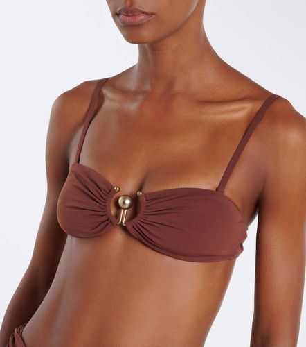 Embellished ruched bikini top - Christopher Esber - Modalova