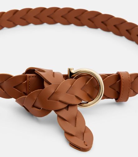 Gancini braided leather belt - Ferragamo - Modalova