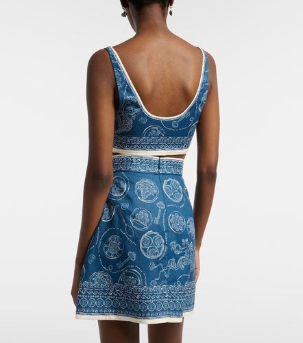 Alémais Crop top Lucky de lino estampado - Alemais - Modalova