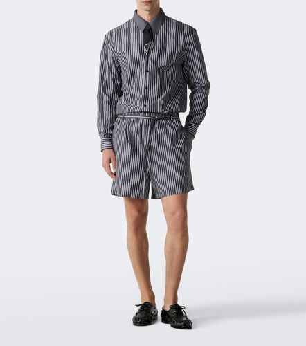 Camisa Cassandre de popelín de algodón a rayas - Saint Laurent - Modalova