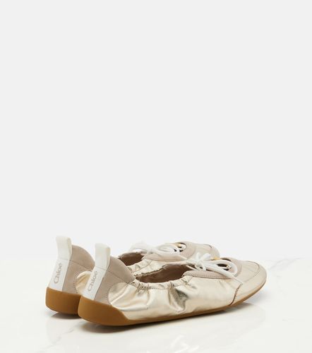 Kick metallic leather flats - Chloe - Modalova