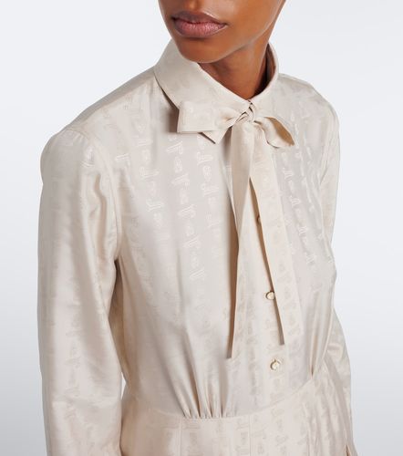Hemdblusenkleid aus Seiden-Jacquard - Gucci - Modalova