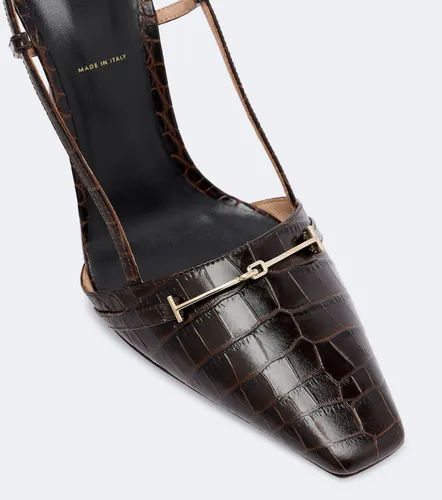Croc-effect leather slingback pumps - Tom Ford - Modalova