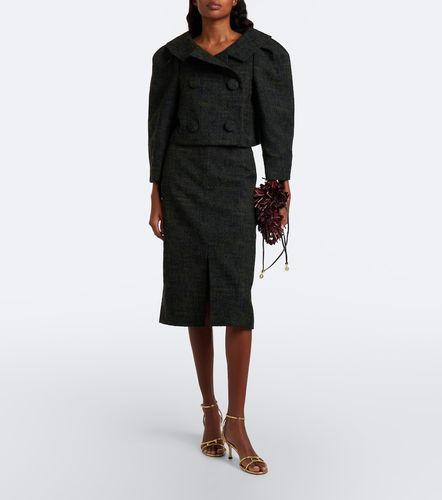 Cropped double-breasted tweed jacket - Shushu/Tong - Modalova