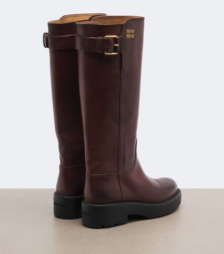 Miu Miu Leather knee-high boots - Miu Miu - Modalova