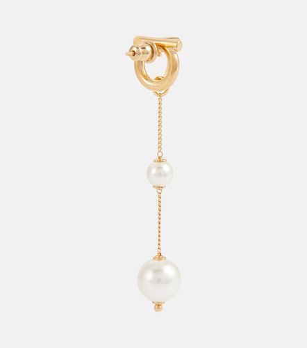 Pendientes Gancini de perlas sintéticas - Ferragamo - Modalova