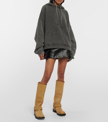 Sudadera con capucha de algodón cropped - Acne Studios - Modalova
