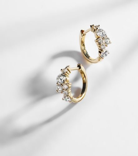 Orecchini in 14kt con diamanti - Sydney Evan - Modalova