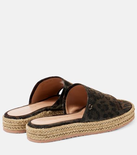 Leopard-print platform espadrille slides - Gianvito Rossi - Modalova