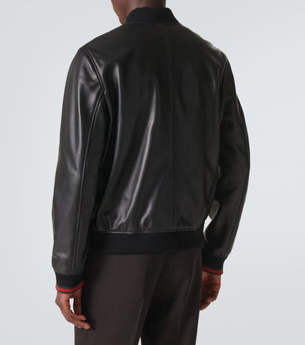 Gucci Bomber in pelle - Gucci - Modalova