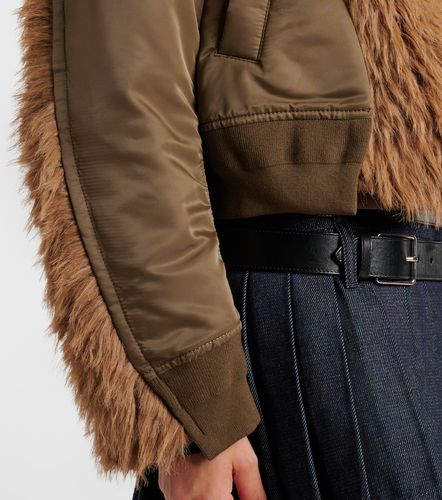 Sacai Faux fur and technical jacket - Sacai - Modalova