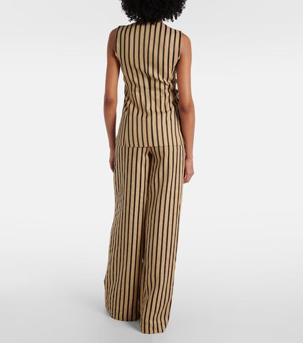 Top Rodeo in misto cotone e lino a righe - Max Mara - Modalova