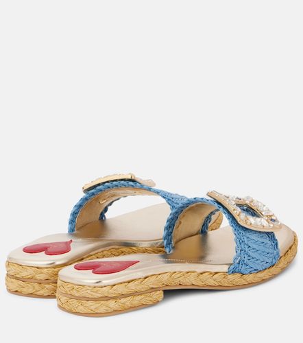Espa embellished raffia slides - Roger Vivier - Modalova
