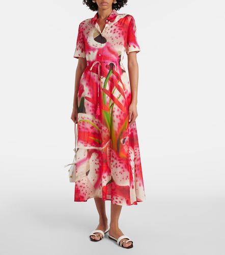Vestido camisero de seda y algodón - Tory Burch - Modalova