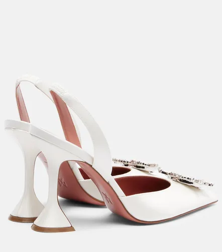 Begum 70 satin slingback pumps - Amina Muaddi - Modalova