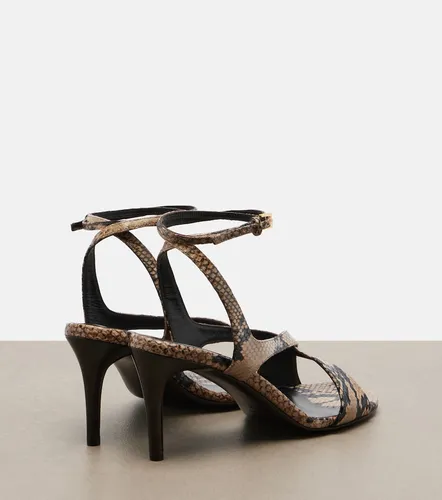 Liria snake-effect leather sandals - Khaite - Modalova