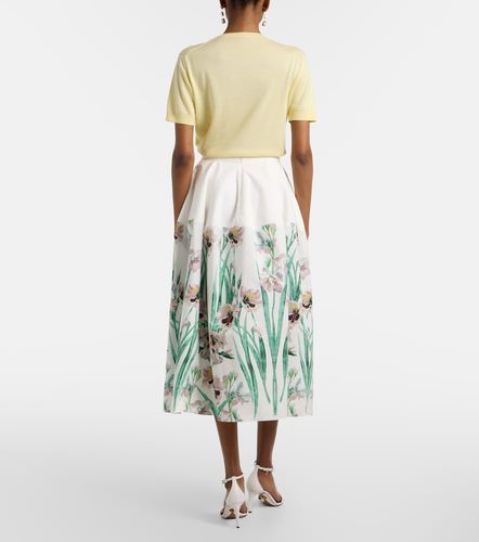 Erdem Falda midi de algodón floral - Erdem - Modalova