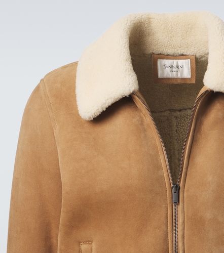 Shearling-lined suede jacket - Saint Laurent - Modalova