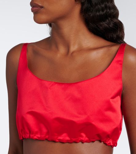Prada Crop top de seda duchesse - Prada - Modalova