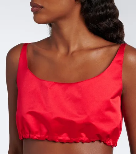 Prada Crop top de seda duchesse - Prada - Modalova