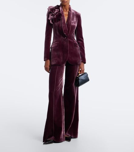 Blazer in velluto di misto seta - Elie Saab - Modalova