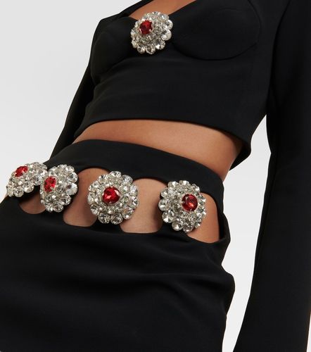 Crystal-embellished cutout miniskirt - David Koma - Modalova