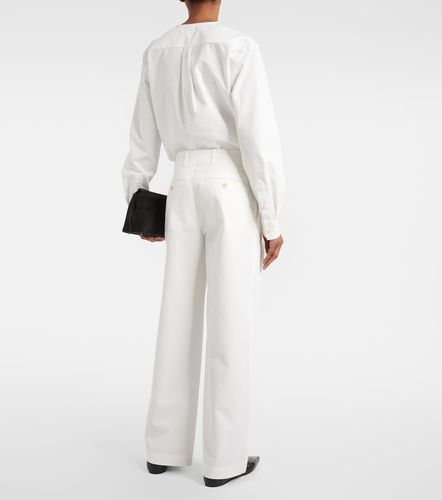 Pantalones anchos de sarga de algodón - Toteme - Modalova