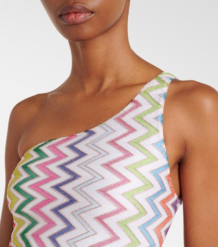 Costume intero monospalla in lamé a zig-zag - Missoni - Modalova