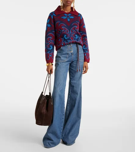 Paisley wool jacquard polo sweater - Etro - Modalova