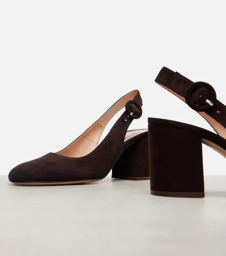 Suede slingback pumps - Gianvito Rossi - Modalova