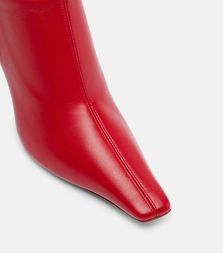 Jamie 80 leather ankle boots - Amina Muaddi - Modalova