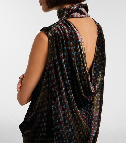 Printed satin maxi dress - Dries Van Noten - Modalova