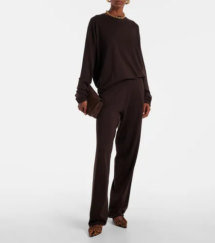 N°353 Relax cotton-blend straight pants - Extreme Cashmere - Modalova