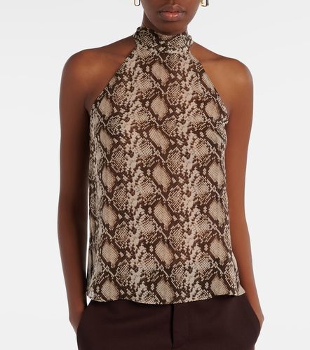 Top Alla de seda con cuello halter estampada - Nili Lotan - Modalova