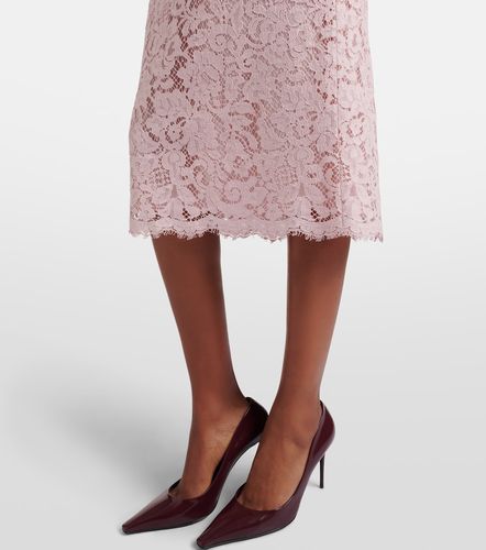 Vestido de cóctel de encaje en mezcla de algodón - Dolce&Gabbana - Modalova