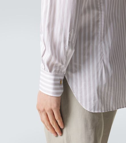 Camicia in popeline di cotone a righe - Kiton - Modalova