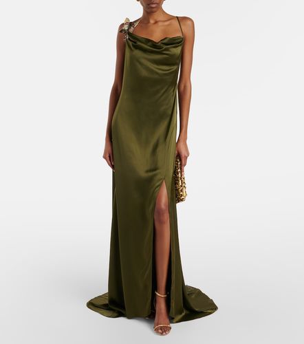 Blumarine Applique satin gown - Blumarine - Modalova