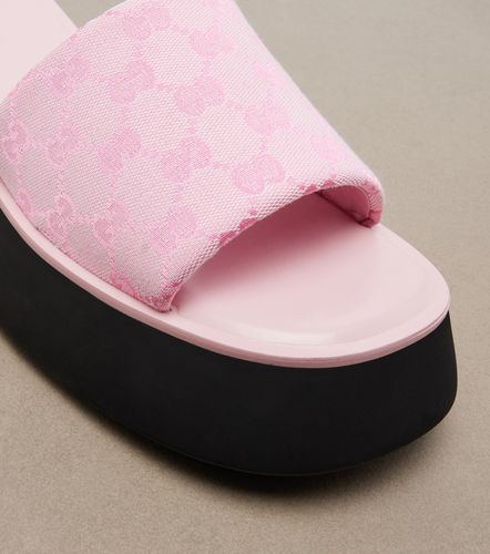 Plateau-Pantoletten aus GG Canvas - Gucci - Modalova