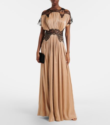 Robe aus Lurex-Georgette mit Spitze - Costarellos - Modalova
