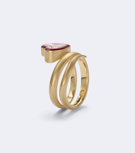 Anillo Love Loop de oro de 18 ct y esmalte con diamante - Kamyen - Modalova