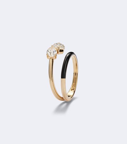 Anello Emily in 18kt e smalto con diamanti - Kamyen - Modalova