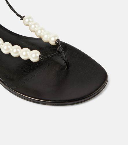 Faux pearl leather sandals - Magda Butrym - Modalova