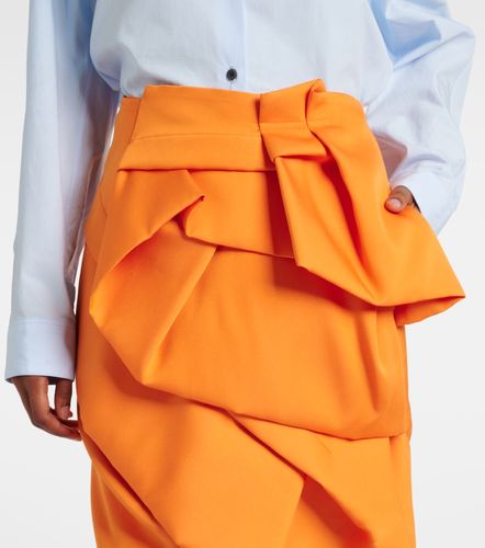 Falda midi de satén drapeada - Dries Van Noten - Modalova