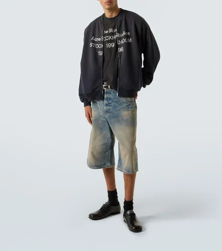 Logo cotton-blend zip-up sweatshirt - Acne Studios - Modalova