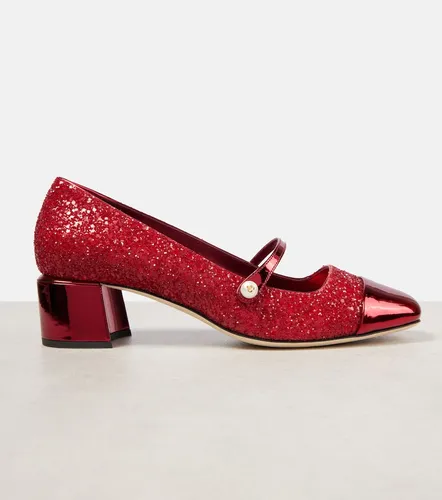 Elisa 45 glitter leather Mary Jane pumps - Jimmy Choo - Modalova