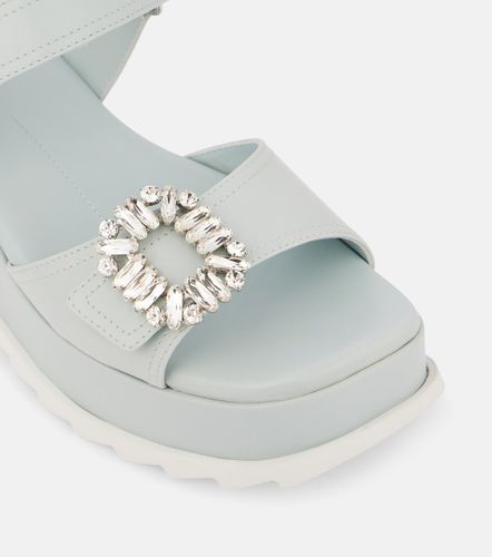 Embellished leather platform sandals - Roger Vivier - Modalova