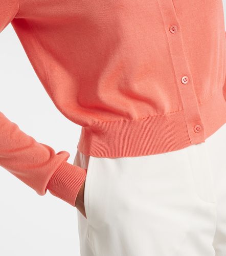 Cardigan cropped in seta e cotone - Carolina Herrera - Modalova