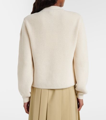 Cárdigan de algodón con paneles de plumas - Moncler - Modalova
