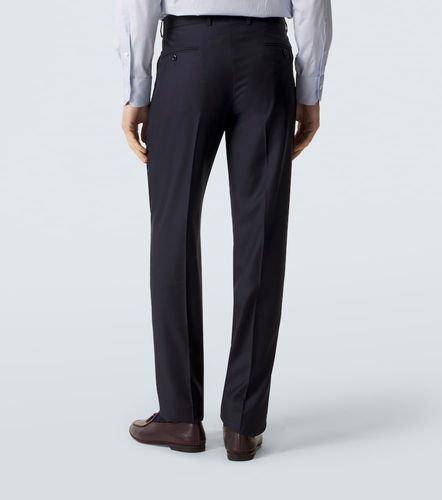 Pleated virgin wool straight pants - Rubinacci - Modalova